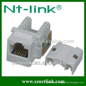 Color Blanco Dual IDC Cat6 RJ45 Keystone Jack 90 Grados